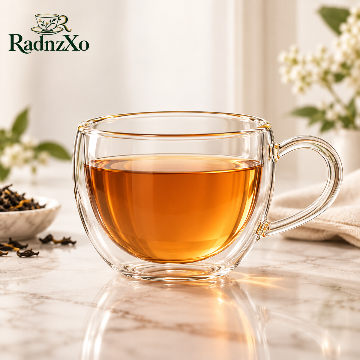 RadnzXo™ Double-Wall Clear Glass Tea Cup